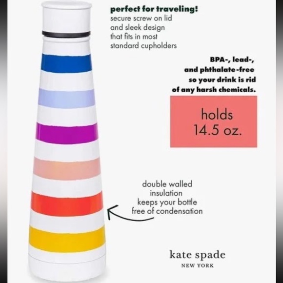Kate spade water bottle - Picture 2 of 4